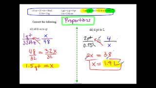 Conversions using proportions
