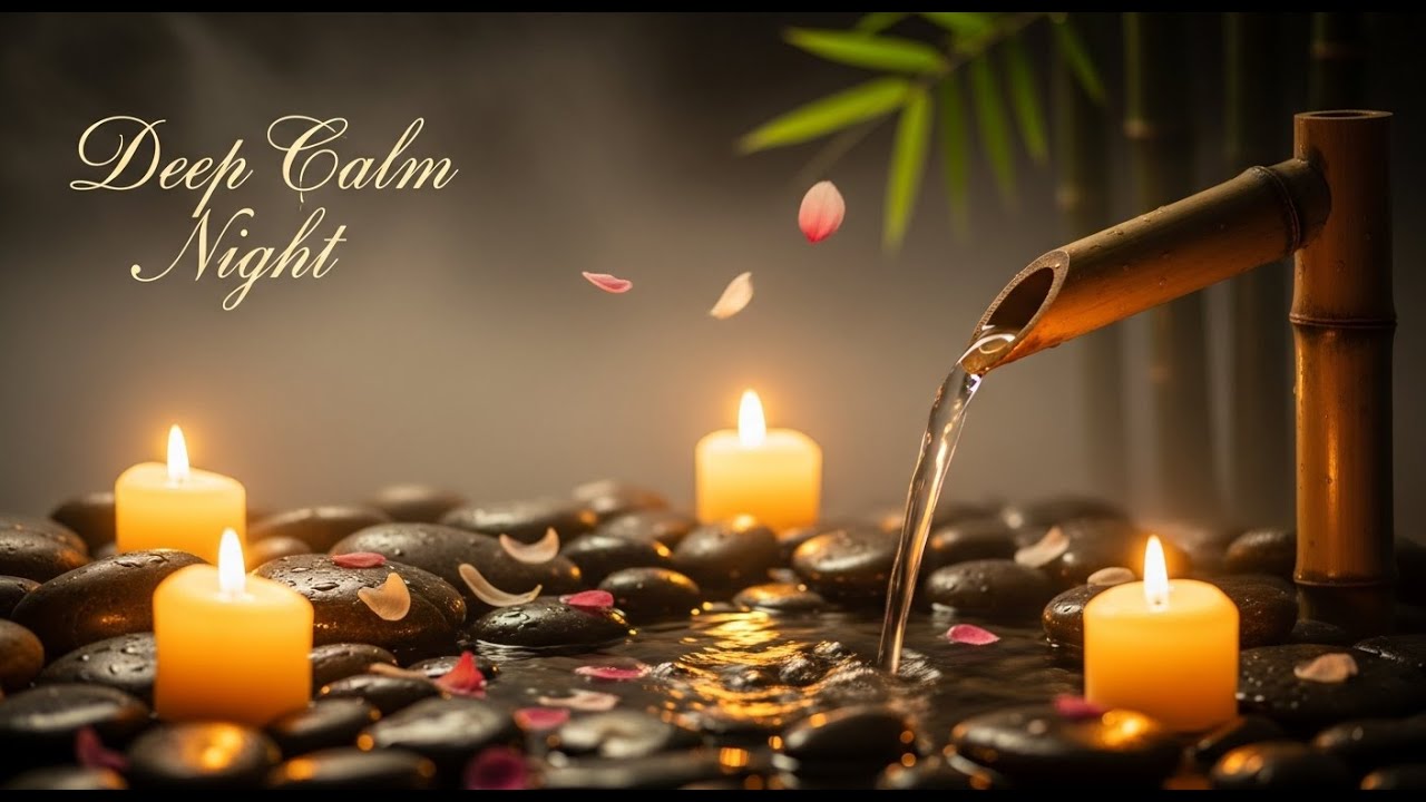 Zen Candle Drift Bamboo Fountain and Water Glow for Healing Meditation Sleep Tranquility Serenity