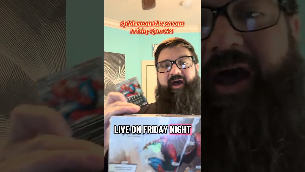 Spiderman Booster Box livestream Friday 10/10 7 pm PST. Streaming on all platforms 