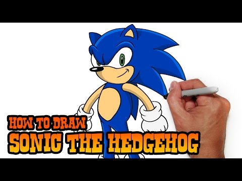 How to draw sonic: Full Body, Step by Step Easy Slow, Characters