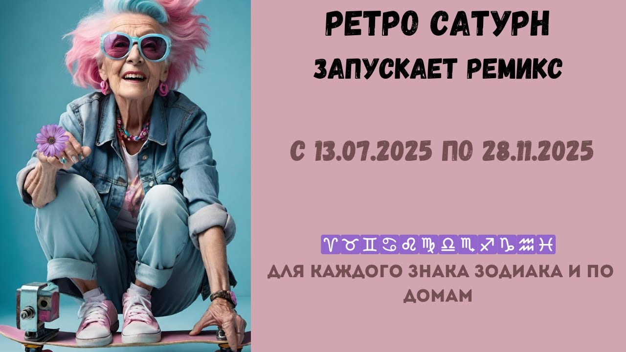 Ретроградный Сатурн с 13.07 по 28.11.2025 для всех знаков зодиака и по домам