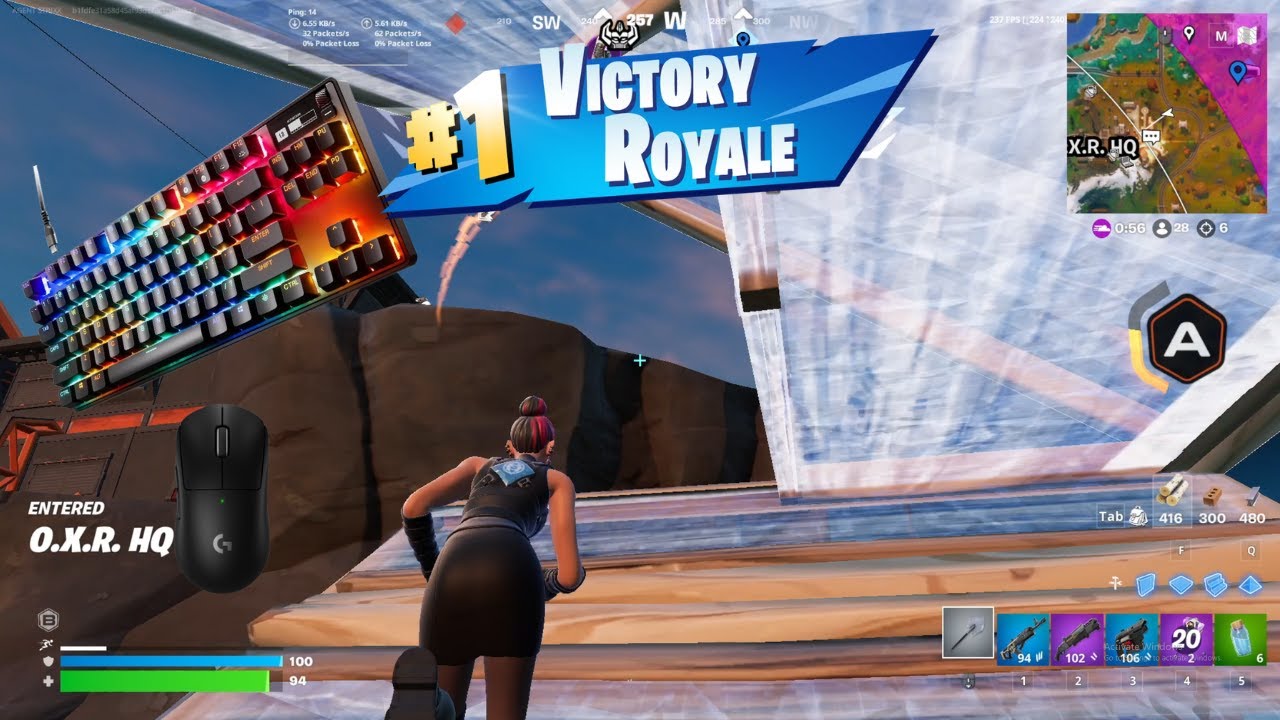 Steelseries Apex Pro TKL ASMR 😴 High Kill Solo Win🏆 Satisfying Keyboard Fortnite 240 FPS 4K