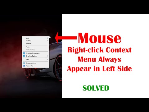 [SOLVED] Mouse right click context menu always open in left side Windows 10 | Right-click left side