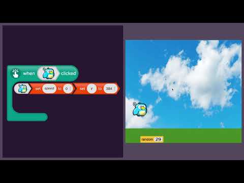 Block coding - Level 6: Don't feed the birds from Object properties