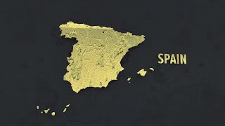 Map Of Spain Stock Motion Graphics