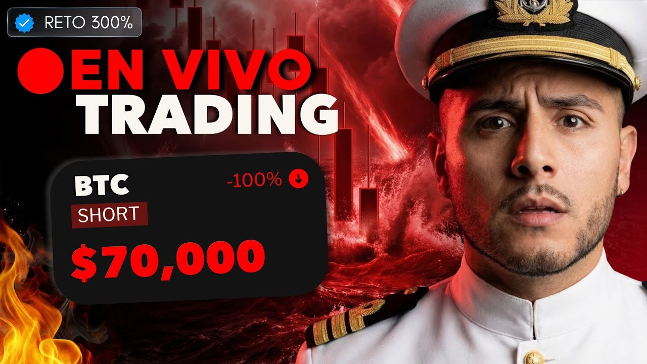 🔴 BITCOIN SE DESPLOMA a $70,000 EN VIVO | ¿Rebote o más caída? | Trading de CRIPTO y ORO en DIRECTO