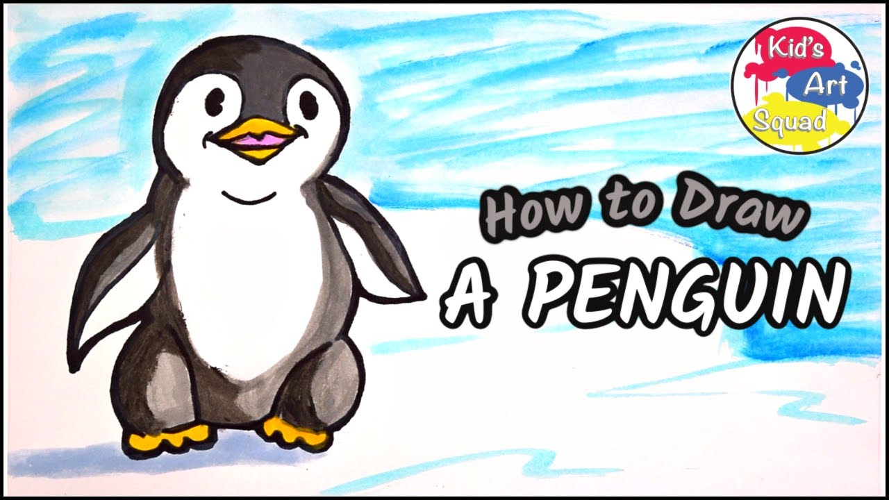 How to Draw a Penguin! Drawing For Kids Educational