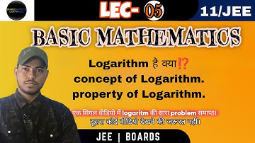 11 /JEE || LOGARITHM || Lec-5|| JEE || Logarithmic function|| [2024]#maths#jee2024