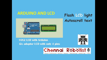 Working LCD display with Arduino (flash light and scroll text)