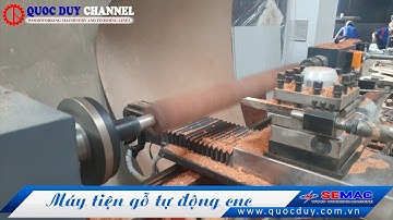 SM 1500 Máy tiện gỗ tự động cnc - Máy tiện gậy đánh bóng Quốc Duy