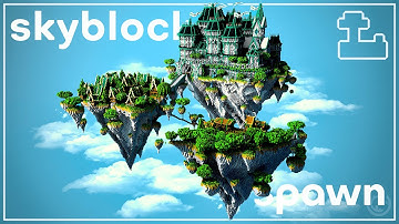 Building the LARGEST MEDIEVAL SKYBLOCK Spawn in Minecraft | Epic Cinematic HD 60 FPS