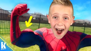 Little Flash and Ava Get Strong! (Spider-Man Fitness Challenge!) KidCity
