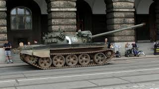 T-55 Tanks In Prague For A Movie About The Soviet 1968 Invasion Of Czechoslovakia
