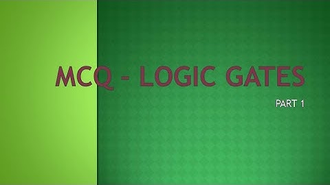 MCQ logic gates/digital electronics/workshop instructor electronics/Gate/Neet/btech electronics/