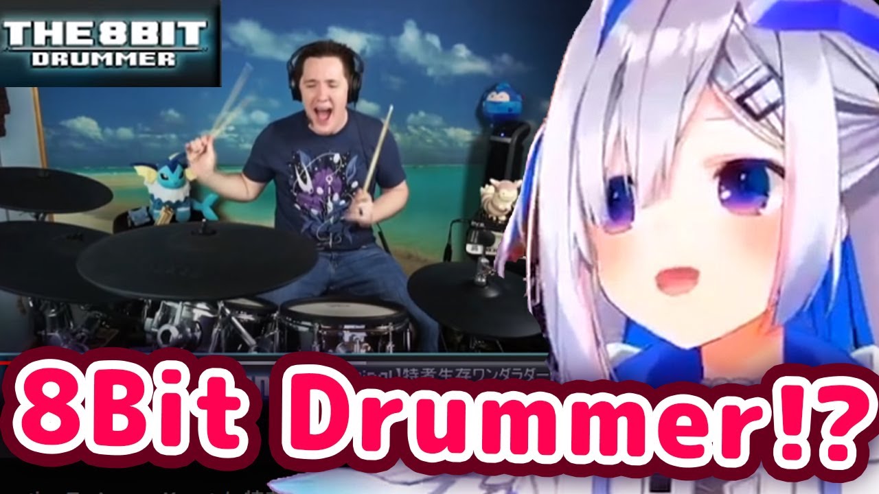 Kanata Reacts To The8BitDrummer's Cover Of Her Song "Tokusha Seizon Wonder-la-der"【ENG Sub/Hololive】