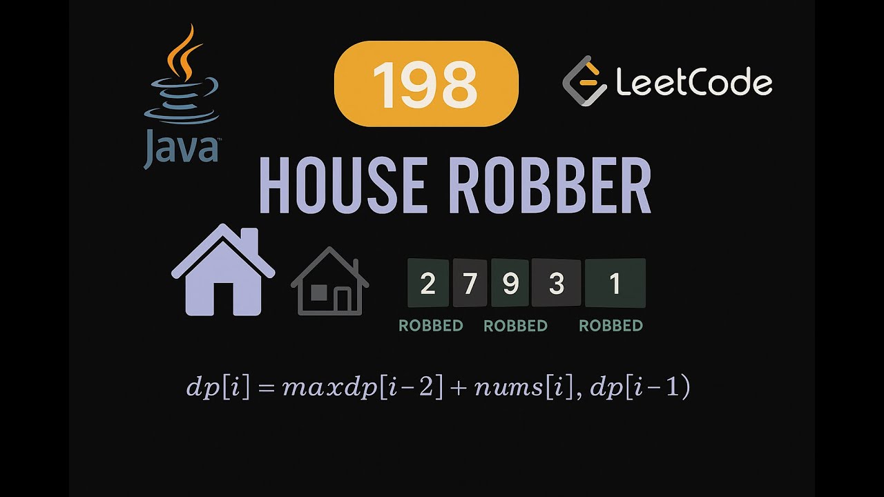 LeetCode 198: House Robber | Java Solution | Dynamic Programming - YouTube