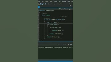 Number Pattern Programs in C# | AGTAMILTECH