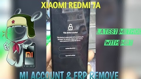 REDMI 7A MI ACCOUNT & FRP REMOVE LATEST METHOD WITH MRT ONE CLICK