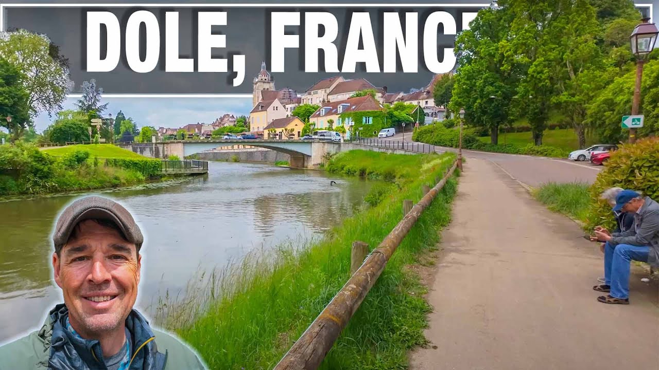 Exploring Historic Dole, France Virtual Walking - Treadmill City Walks Video
