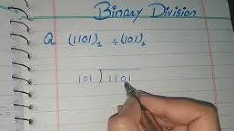 Division of Binary Numbers, Division of Binary Numbers in Urdu