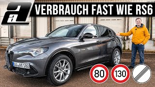 2023 Alfa Romeo Stelvio Q4, Veloce, 280PS vs. WLTP | SO viel verbraucht er WIRKLICH | VERBRAUCHSTEST