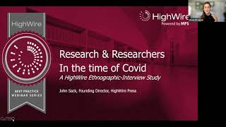 Details Best Practice Webinar Series: Research and Researchers in the time of Covid 19 Update