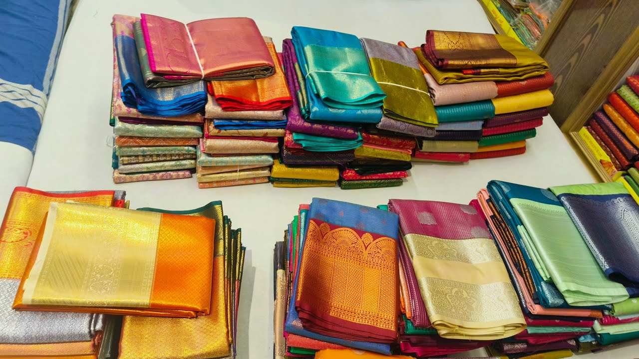 ಅದ್ದೂರಿ ರೇಷ್ಮೆ ಸೀರೆಗಳು ಕಡಿಮೆ ಬೆಲೆಯಲ್ಲಿ chickpet bangalore wholesale silk sarees kanjivaram bridal
