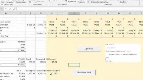 DSRA Funding with Circularity and Goal Seek