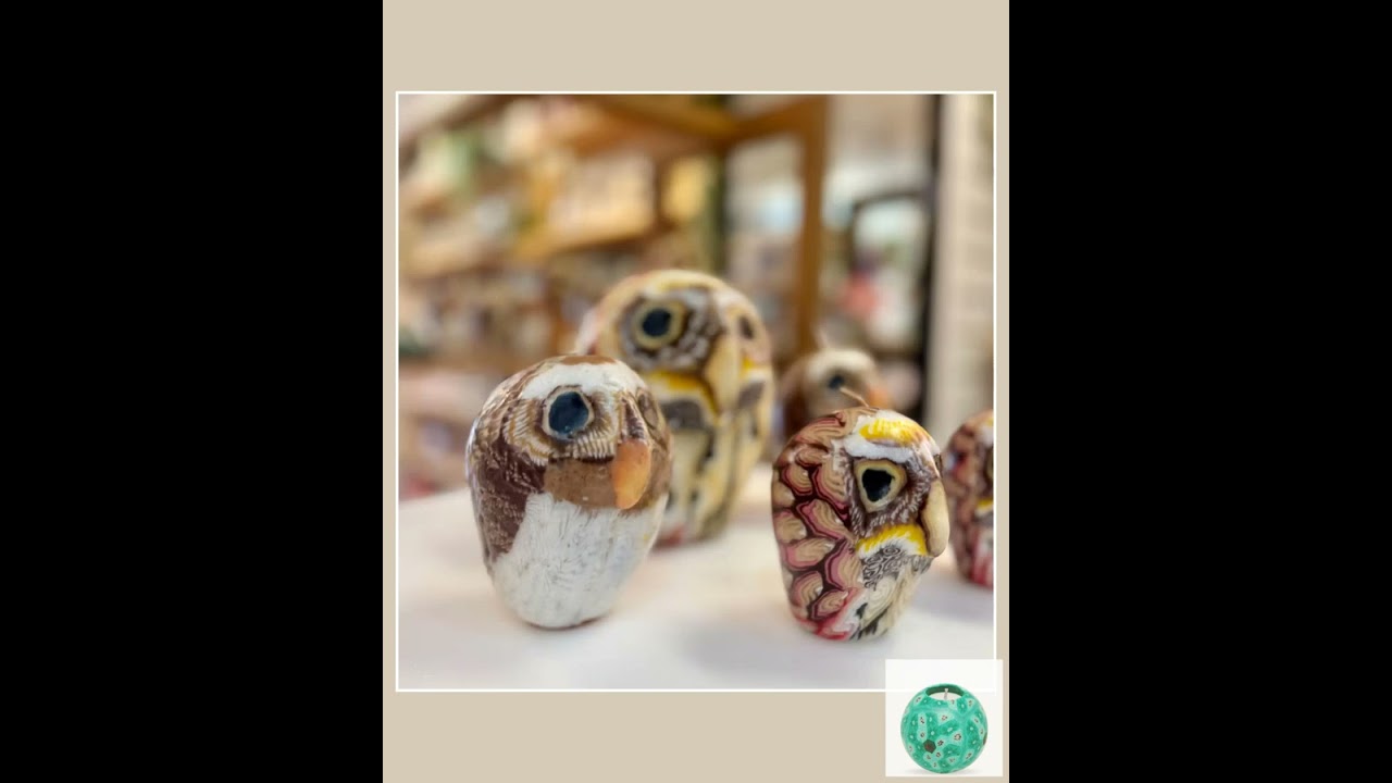 Night Owl Candle, Animal Shaped Candle, Scented Owl Candle, Colourful Candles Kitsch, Brown Owl B...