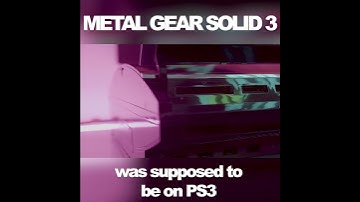 Snake Eater was supposed to be on PS3 #metalgearsolid #shorts