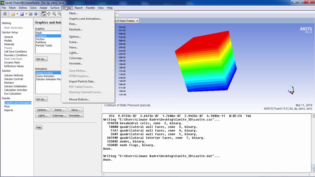 Natural Convection in a Cubic Cavity Ansys Fluent - YouTube