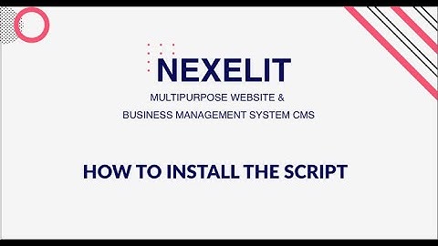 how to install nexelit cms