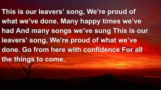 This is Our Leavers Song with Words