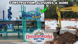 Dreamworld Gold Coast | Serpent Slayer is CLOSED, Rivertown Construction & more!