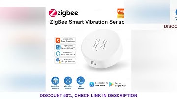 Tuya ZigBee Smart Vibration Tilt Sensor Real Time Monitor Door Window Detection Alarm Smart Home Sec
