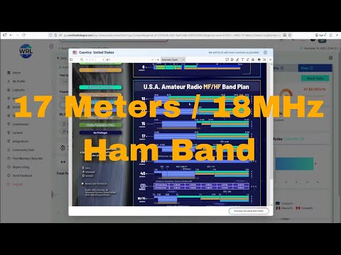 Learn The 17 Meter Band, One Of My Favorite Bands, 18mhz Warc Band