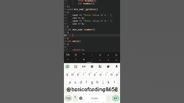 #25 C++ Program to Find Minimum number among two numbers using Class method#basicofcoding#class#cpp