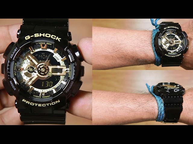 g shock black and gold