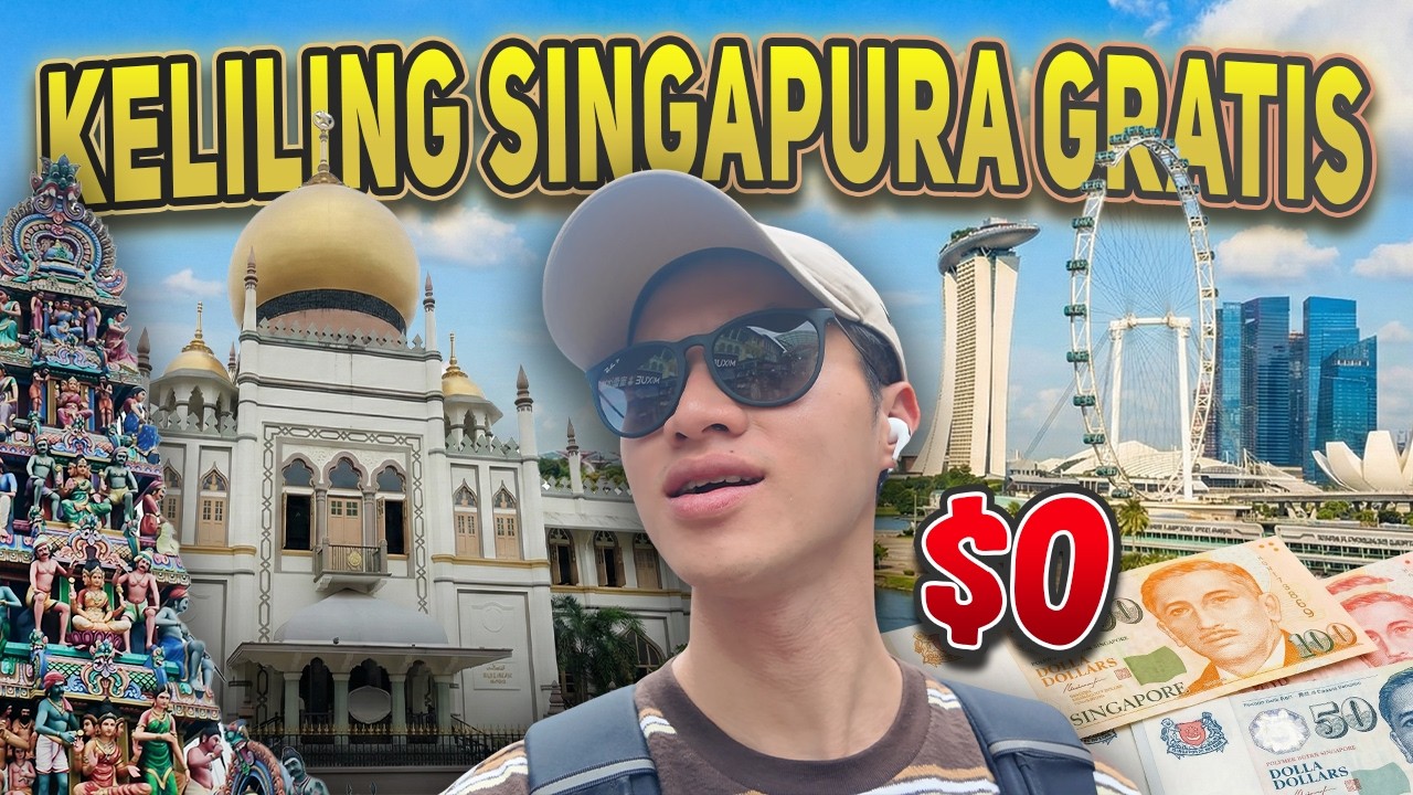 20 Jam Terdampar di Singapura TANPA Uang😱⁉️ Tips Ikut Tour Keliling Kota GRATIS di Negeri Singa🤔🇸🇬