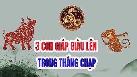3 CON GIÁP GIÀU LÊN TRONG THÁNG CHẠP