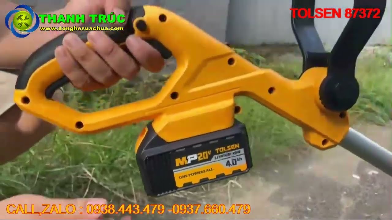 Rất ngon mà không sợ nóng MÁY CẮT CỎ PIN TOLSEN 87372 - YouTube