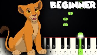 I Just Can't Wait To Be A King - The Lion King | BEGINNER PIANO TUTORIAL + SHEET MUSIC by Betacustic chords