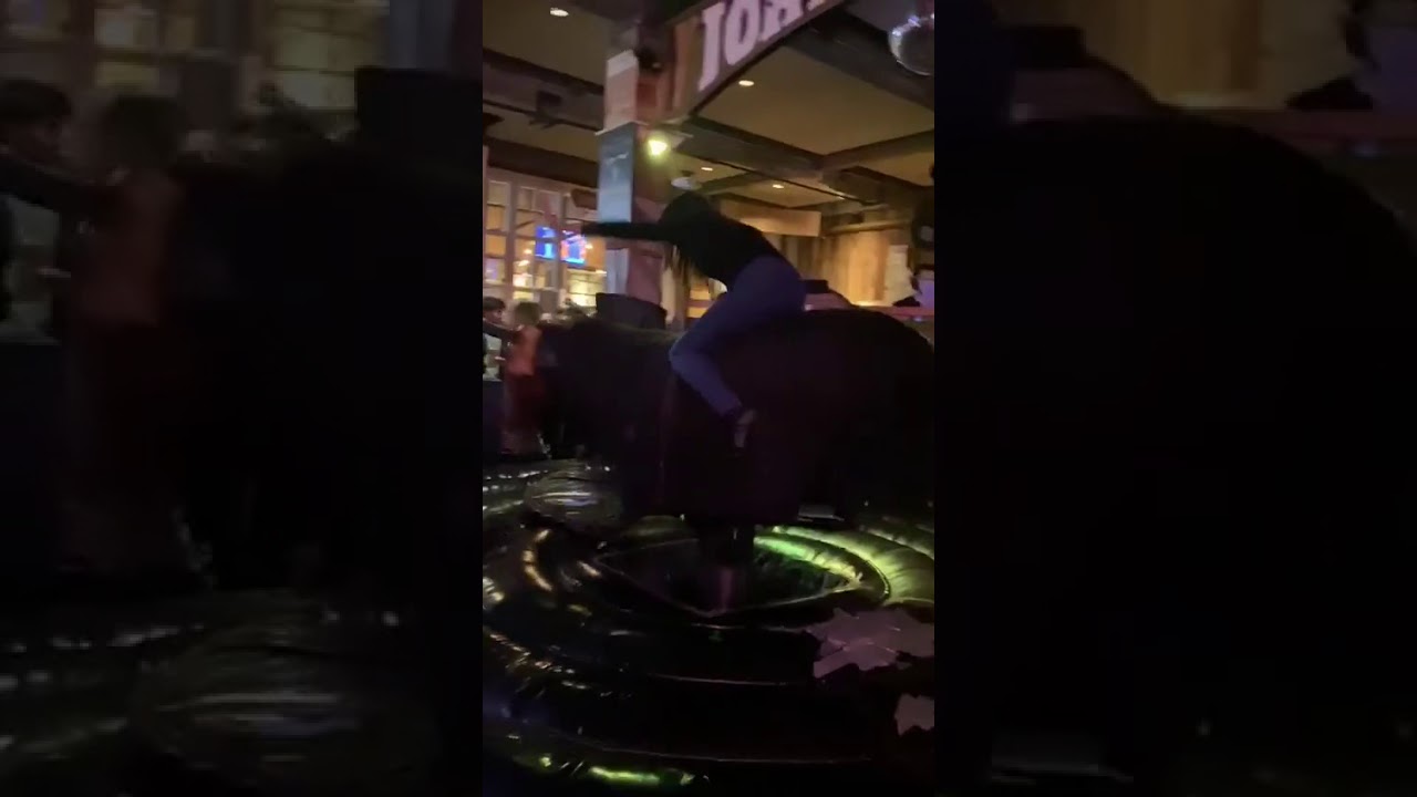 1st time experience electronic bull riding😂😂🤪😄 YouTube