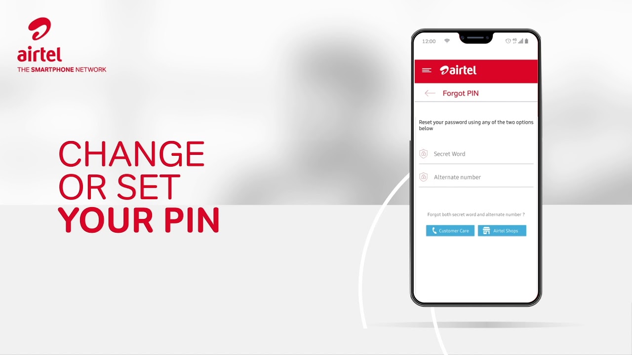 My Airtel App Change or Set your PIN YouTube