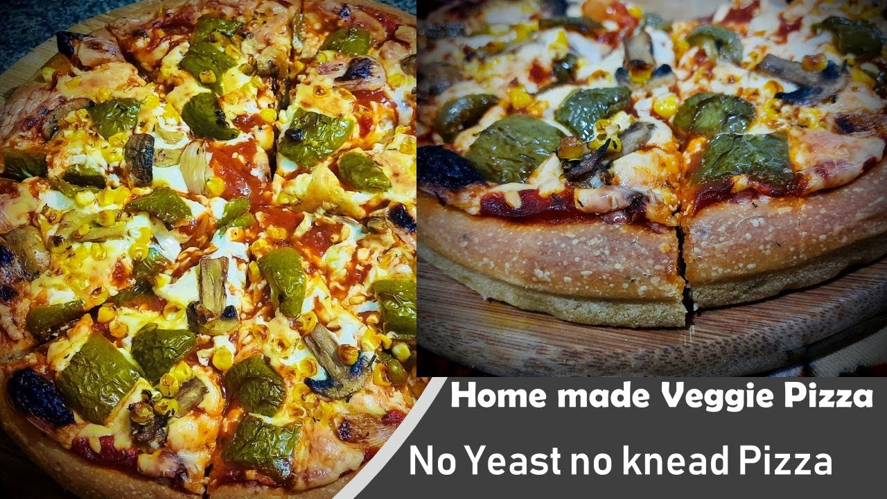 Roasted vegetable pizza with oat flour crust