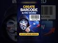 Create Barcode in MS Word | Secret Word Trick (No Software Needed) #shorts