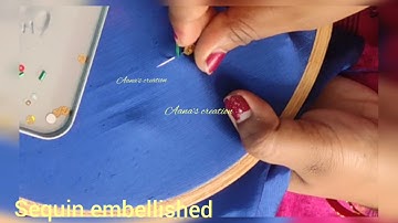 Learn how to sequin ~~ sequins basic instructional tutorial... sequins Embellishment for beginners ♥