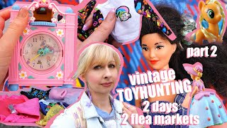 TOYHUNTING at flea markets  part 2  80s/90s Barbie fashion, Doodle Bear, Polly Pocket, MLP G4