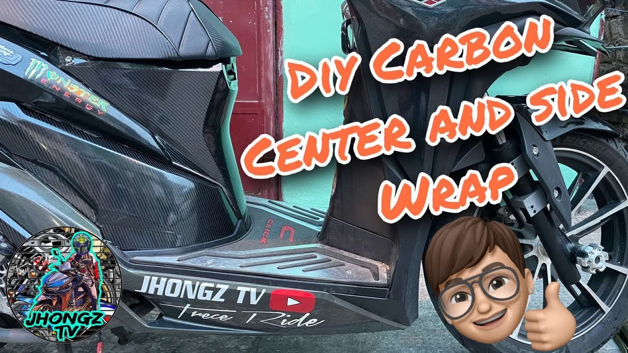 DIY CARBON STICKER WRAP CENTER AND SIDE FAIRINGS YouTube