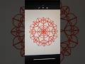 Mandala drawing at one stroke #art #tutorial #foryou #beautiful #shorts #colorful #satisfying #cool